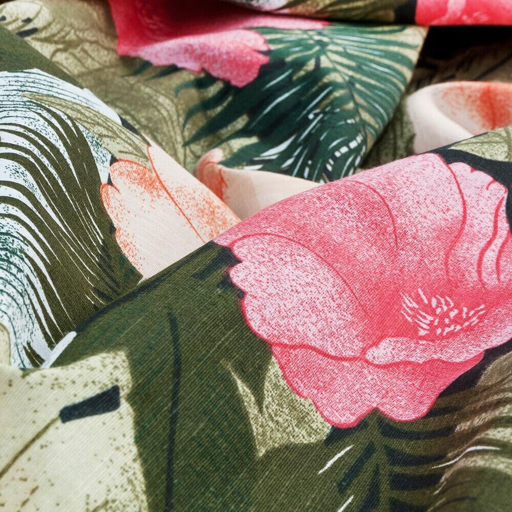 Telo Arredo Copridivano 170x280 Cm Palme Tropicale Cotone Letto Gran Foulard Multiuso