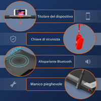 Tapis Roulant 2 in 1, Tapis Roulant Elettrico Pieghevole Salvaspazio da 0,75HP con APP e Telecomando, Supporto per Cellulare, Display a LED e Altoparlante (Nero)