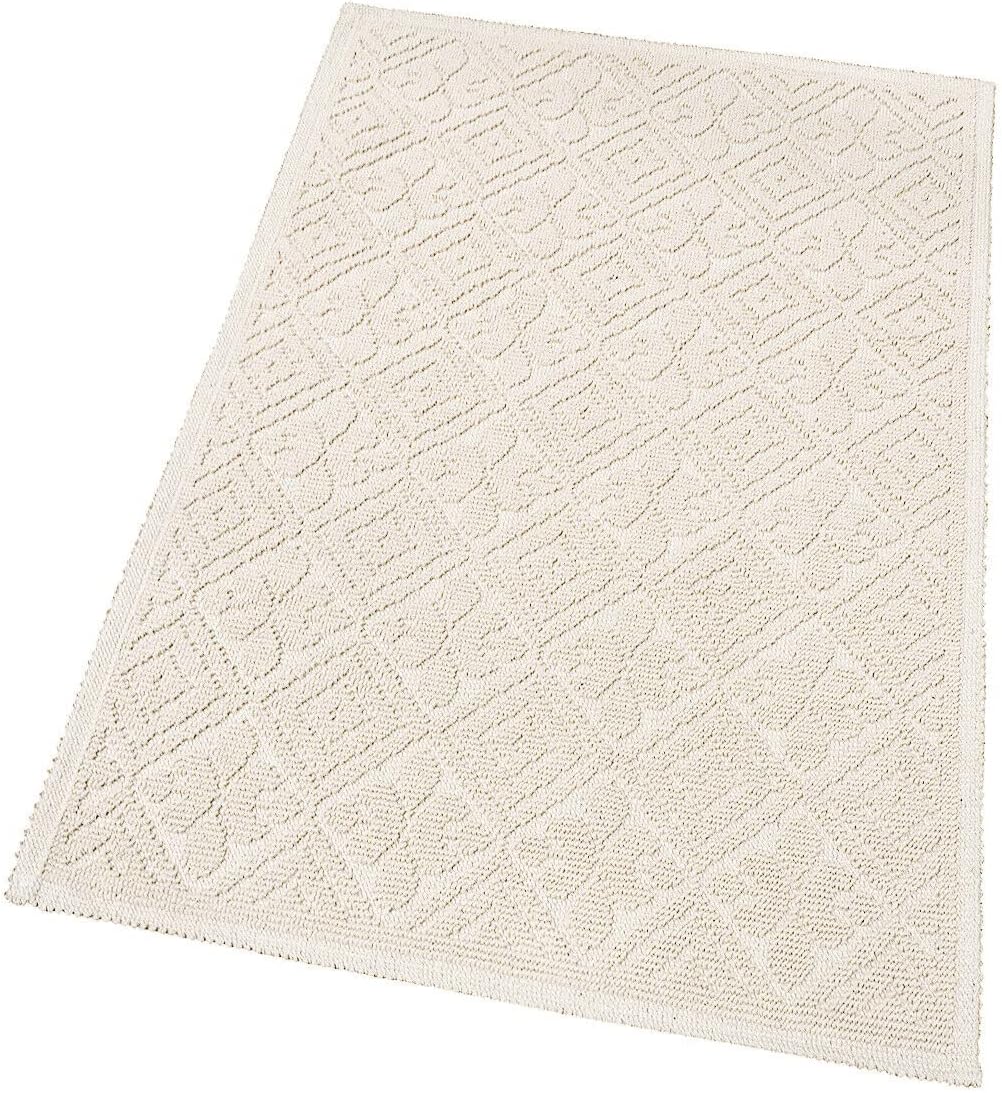 Tappeto Camera Scendiletto Bagno 60x135 cm Puro Cotone Lavabile Elegante Assorbente