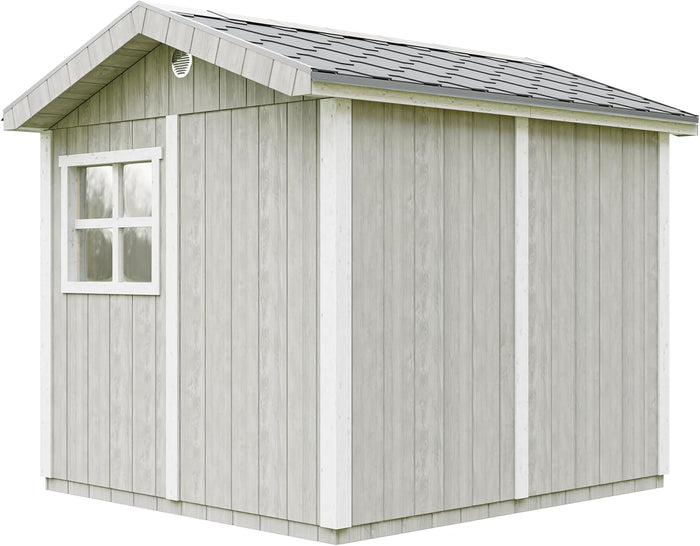 Casetta da giardino di qualit? premium 5,9 m² - H252x250x294 cm - Timbela M913A-TUNDRA GREY