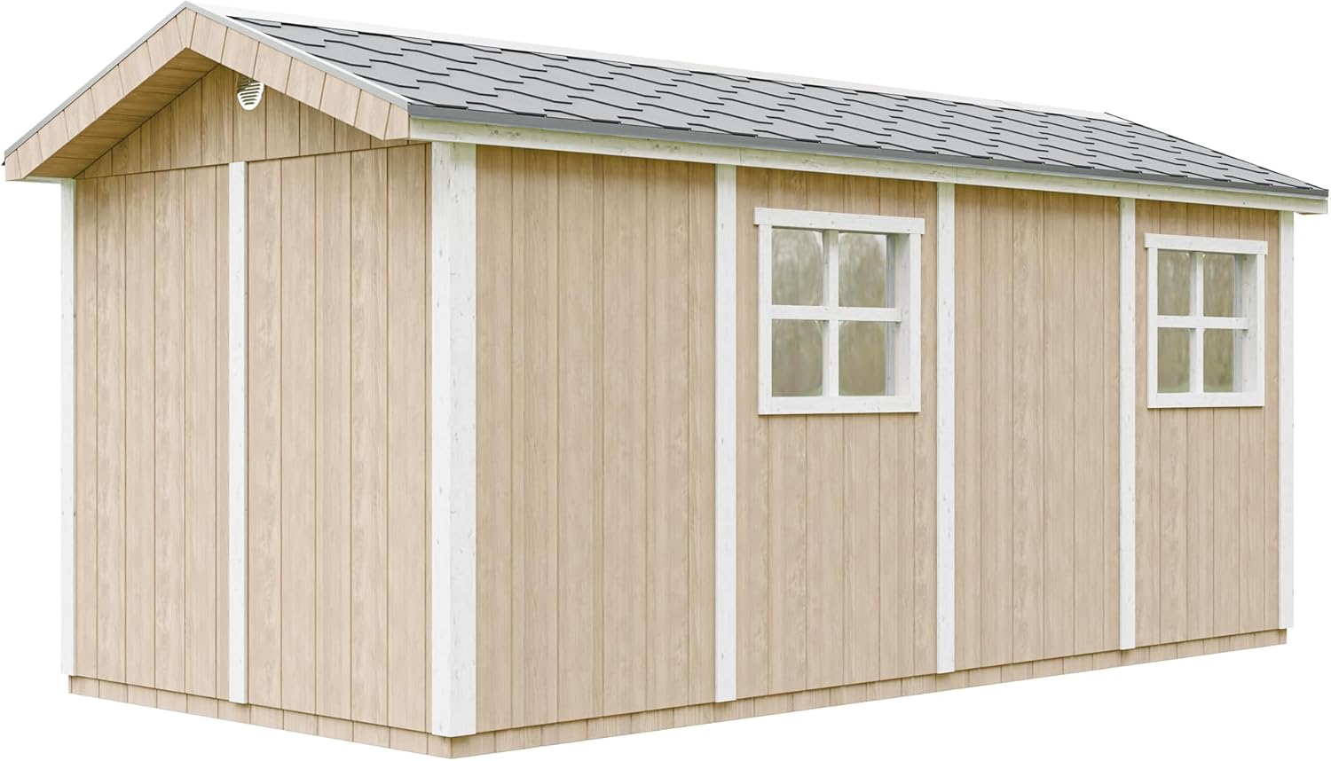 Casetta da giardino di qualit? premium 11,47 m² - H252x250x530 cm - Timbela M915C-TERRA BROWN