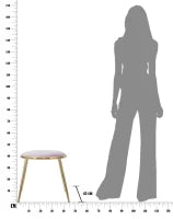Sgabello Glam Emily Rosa Cm Ø 45X45 (Misura Gambe Cm 45)