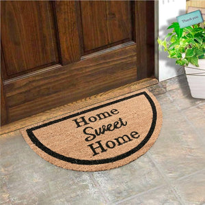 Zerbino Cocco Semiluna 38x68 Cm Moderno Antiscivolo Tappeto Ingresso Entrata Dis.B