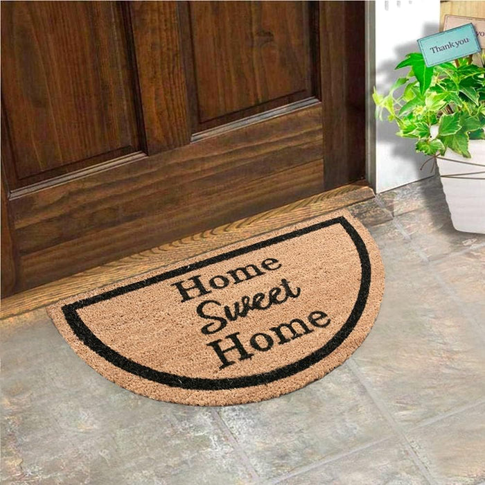 Zerbino Cocco Semiluna 38x68 Cm Moderno Antiscivolo Tappeto Ingresso Entrata Dis.B