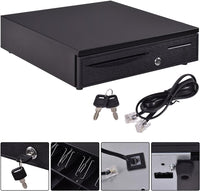 Cassetto Portasoldi, Cassetto Porta contanti, Cassetto per Registratore di Cassa, 5 scomparti per Monete e 5 scomparti per Banconote, 40,5x42x10cm