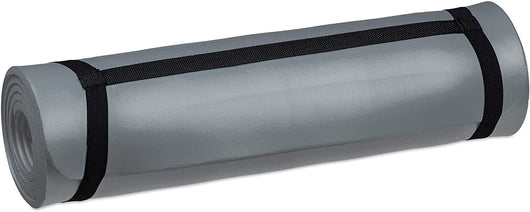 Tappetino yoga spessore 1 cm cinturino in gomma trasporto ginnastica pilates aerobica grigio 13_0002843_2