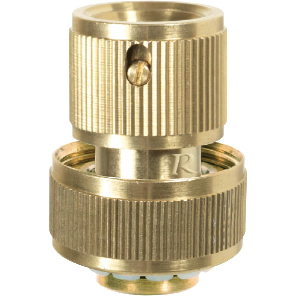 RACCORDO ATTACCO RAPIDO OTTONE TUBO ACQUA GIARDINO ACQUASTOP Ø19mm 3/4" RIBIMEX