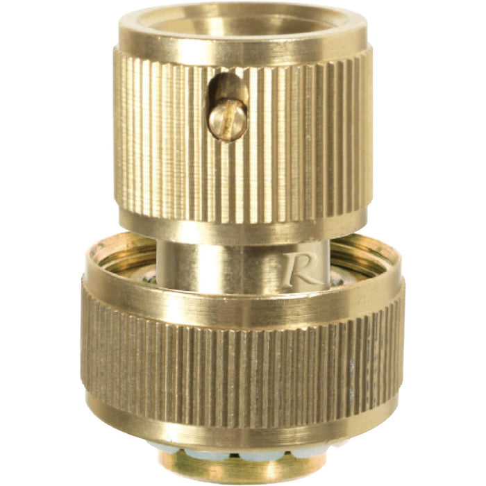 RACCORDO ATTACCO RAPIDO OTTONE TUBO ACQUA GIARDINO ACQUASTOP Ø19mm 3/4" RIBIMEX