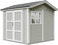 Casetta da giardino di qualit? premium 5,9 m² - H252x250x294 cm - Timbela M913A-TUNDRA GREY