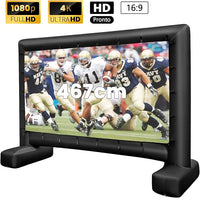 Schermo Proiettore Gonfiabile 16:9, Schermo Gonfiabile per Esterni con Soffiatore, Schermi di Proiezione con Borsa per Trasporto e Picchetti, 317x179 CM (Modello 2)