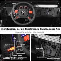 Auto Macchina Elettrica per Bambini 12V, Veicolo Elettrico a Batteria a 2 Posti, con Telecomando 2,4 G, Porta USB e AUX, per Bambini 3+ Anni (Nero)