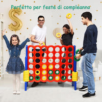Forza 4 Gigante Mega 4 in Linea Quattro Insieme, Gioco da Tavolo Gioco di Fila per Bambini, 120 x 42 x 104 cm (Blu)