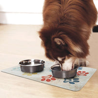 Tappeto Sottociotola Tovaglietta 38x60 cm Pvc Impermeabile Antisfilo Antiscivolo Cane Gatto Dis.A