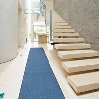 Tappeto Cucina 57x135 cm Tessitura Piatta Antiscivolo Multiuso Corsia Corridoio Made In Italy Blu