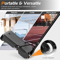 Canestro da Basket Bambini da Esterno, Canestro da Basket Regolabile in 5 Altezze e Portatile con Rete Durevole e Tabellone Infrangibile, 44,5 x 73,5 x 155-210 cm