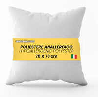 Anima Imbottitura Cuscino 70x70 cm | Morbida, Ipoallergenica e di Alta Qualità | Perfetta per Federe Quadrati - Confortevole e Sostenibile