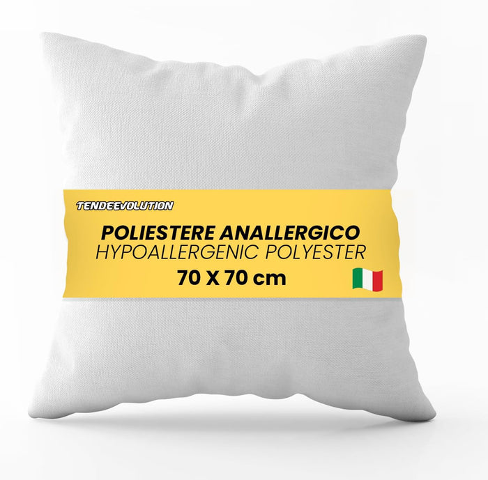 Anima Imbottitura Cuscino 70x70 cm | Morbida, Ipoallergenica e di Alta Qualità | Perfetta per Federe Quadrati - Confortevole e Sostenibile