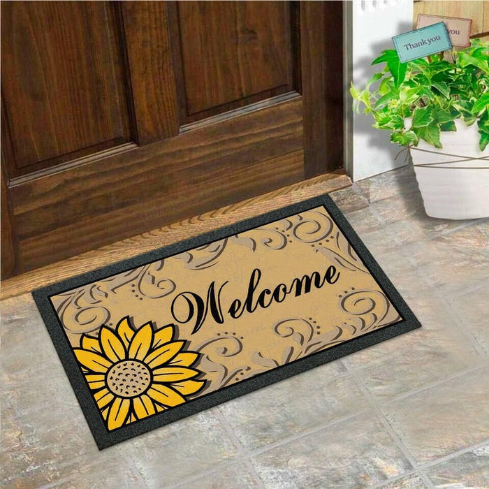 Zerbino Gomma Morbida Tappeto Ingresso Asciugapassi Antiscivolo 40x70 cm Dis.F