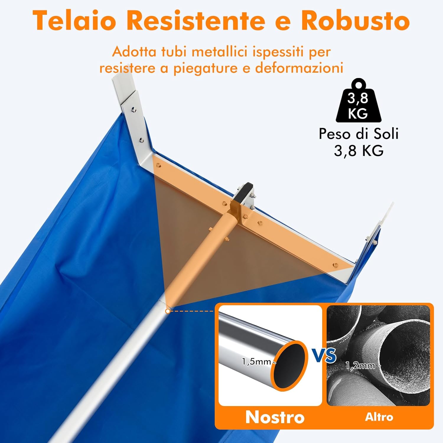 Rastrello per Neve sul Tetto da170-608 cm, Rastrello per Rimozione Neve con Asta a 4 Sezioni, Telaio in Alluminio, per Rimozione Neve da Casa e Garage