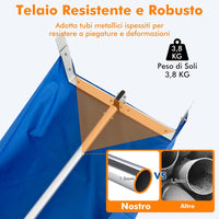 Rastrello per Neve sul Tetto da170-608 cm, Rastrello per Rimozione Neve con Asta a 4 Sezioni, Telaio in Alluminio, per Rimozione Neve da Casa e Garage