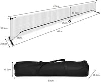 Rete Pickleball Portatile da 670 CM, con Tubolari Metallici, Rete Resistente in Poliestere e Borsa in Tessuto Oxford, Set per Giochi di Palla da Interno ed Esterno