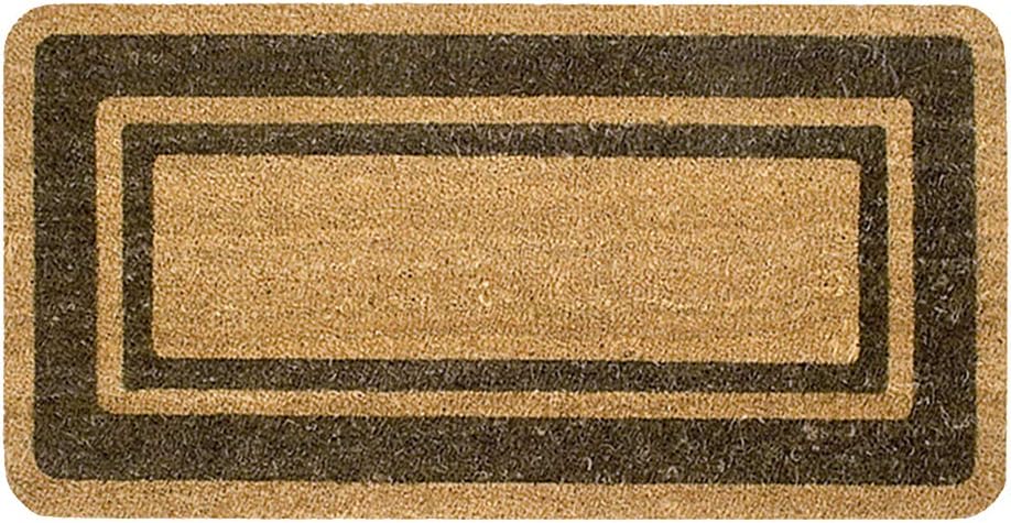 Zerbino Cocco Naturale Esterno Porta Entrata Retro Antiscivolo Raschiafango 40X80 Cm Marrone