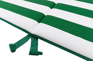 Cuscino Sdraio Poltrona Morbido A Righe Copri Lettino Prendisole Pieghevole Made In Italy Verde
