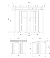 Casetta da Giardino di QUALIT? PREMIUM 5,9m?²-L279xW293cm - TIMBELA M903A