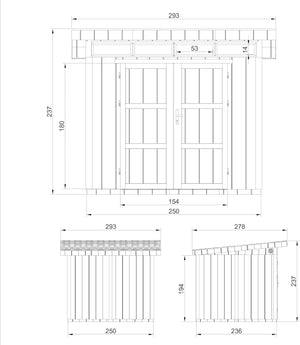 Casetta da Giardino di QUALIT? PREMIUM 5,9m?²-L279xW293cm - TIMBELA M903A