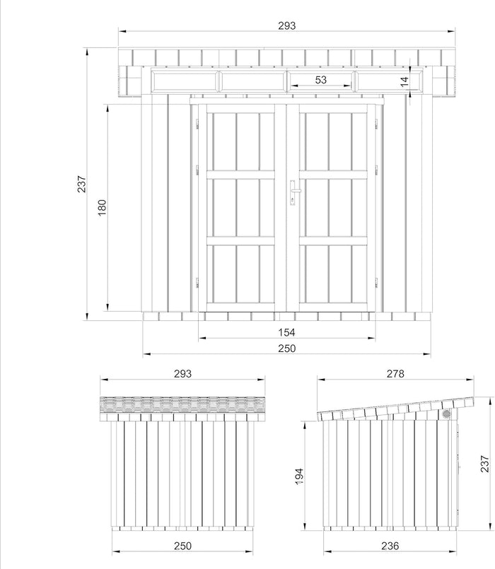 Casetta da Giardino di QUALIT? PREMIUM 5,9m?²-L279xW293cm - TIMBELA M903A