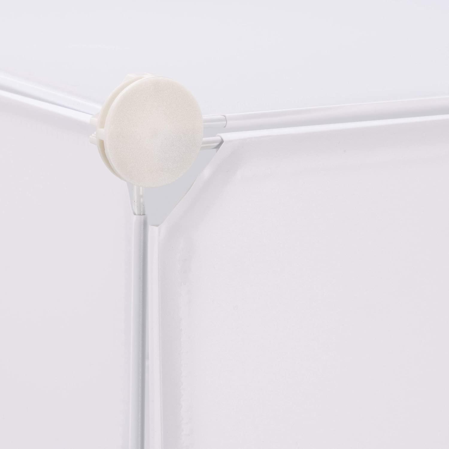 Scaffale per armadio scarpiera portaoggetti in plastica scarpe modulari 12 paia bianco 13_0001661_2