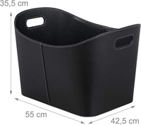 Accessorio per caminetto portalegna 55 cm nero sintetico 13_0001898