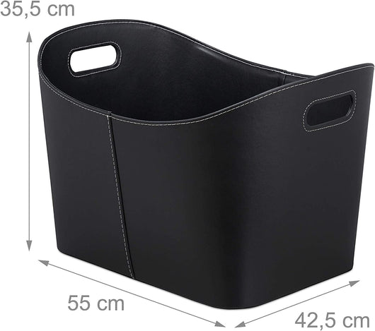 Accessorio per caminetto portalegna 55 cm nero sintetico 13_0001898