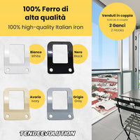 Gancio per Tenda da Sole in Ferro - Occhiello Per Tenda A Caduta Colore Avorio