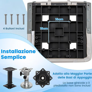 Set di 2 Sedie da Barca, Sedili da Barca Pieghevole Morbide Imbottite Spesse, Sedile Nautica Ergonomico per Imbarcazioni da Pesca, 51 x 42 x 49 cm, Bianco e Girigio