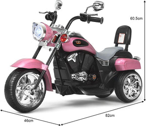 6V Moto Elettriche per Bambini, Moto Cavalcabile Marcia Avanti e Indietro, Portanza di Peso 30kg (Rosa Chiaro)