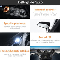 Macchina Elettrica Lamborghini per Bambini da 12V, Veicolo Elettrico Cavalcabile con Luci LED MP3 Telecomando, Fino a 5km/h, +3 Anni (Nero)