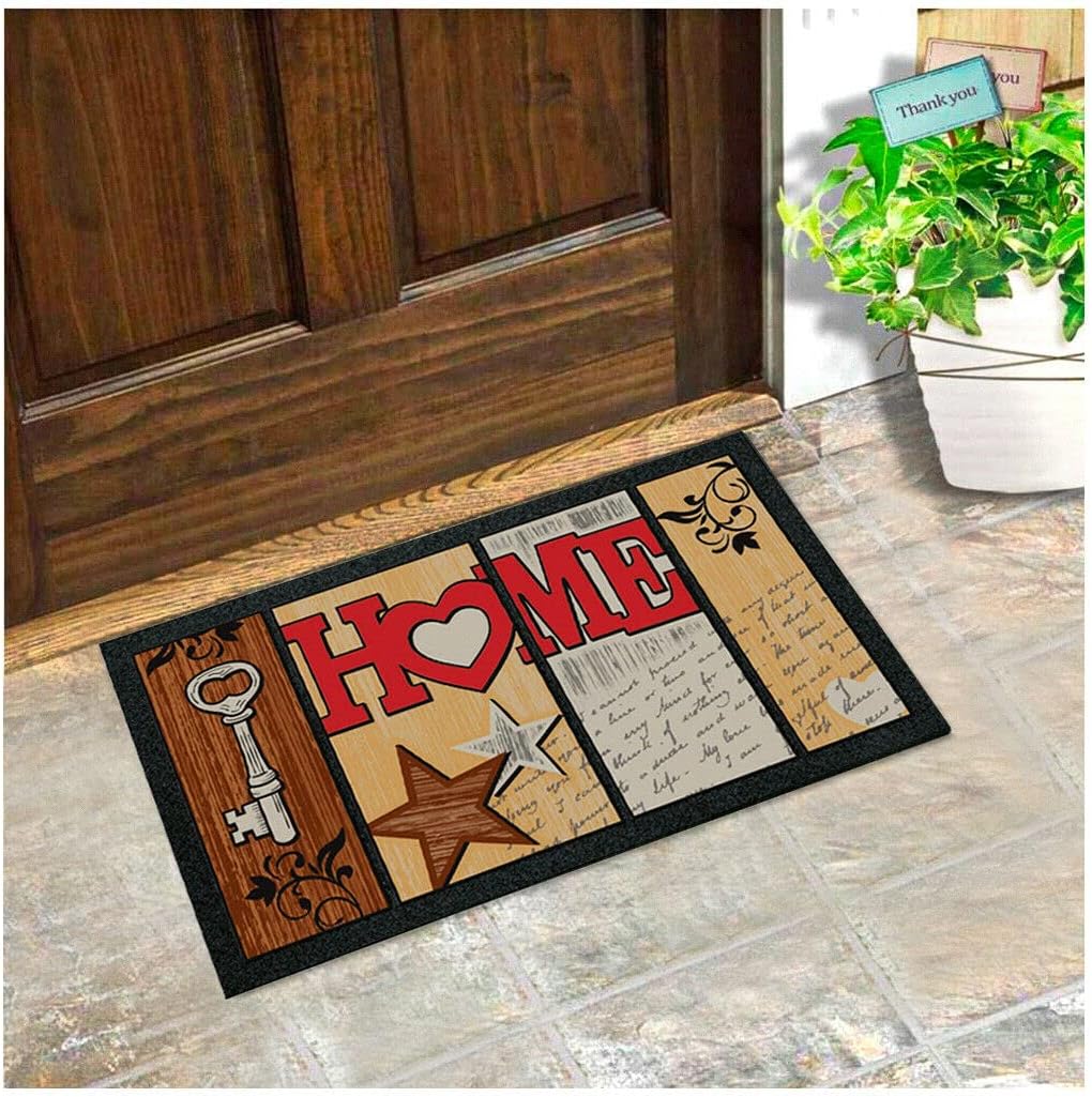 Zerbino Gomma Morbida Tappeto Ingresso Asciugapassi Antiscivolo 40x70 cm Dis.B