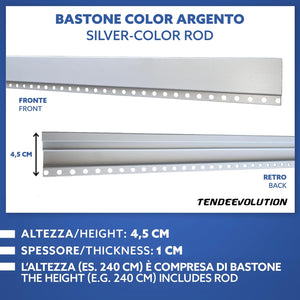 Tenda Catena Antimosche Alluminio Nero | Largh. 0,80m x Alt. 2,60m | Protezione Insetti, Porta, Esterno, Interno, Casa, Ufficio