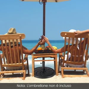 Base Ombrellone da Esterno 18 kg, Supporto Rotondo per Ombrellone 54 CM con Diametro Palo 38/48 MM, Base per Ombrellone Robusta da Giardino Terrazzo Esterno