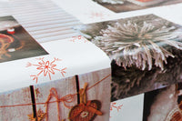 Tovaglia Natalizia Copritavolo Antimacchia Plastificata Retro Felpato Shabby Chic Cuori 140x50 cm