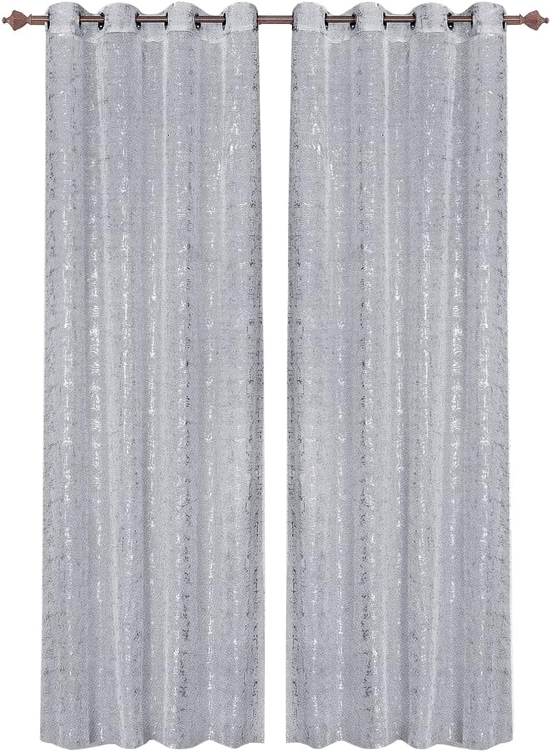 Tende Porta Finestra Occhielli Coppia Moderna 140x280 Cm Semitrasparente Interno Grigio