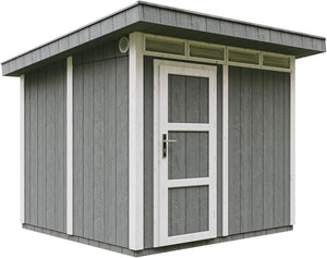 Casetta da Giardino di QUALIT? PREMIUM 5,9m?²-L279xW293cm - TIMBELA M903A-CAVERN STEEL