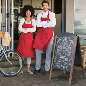 Lavagna Cavalletto Lavagna da Esterno per Ristorante Lavagna Nera da Pavimento con 2 Facce in Legno Pieghevole per Messaggi Pubblicitari del Negozio (Medello 1)