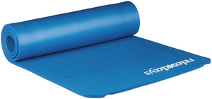 Tappetino yoga spessore 1 cm cinturino in gomma trasporto ginnastica pilates aerobica blu 13_0002843_5