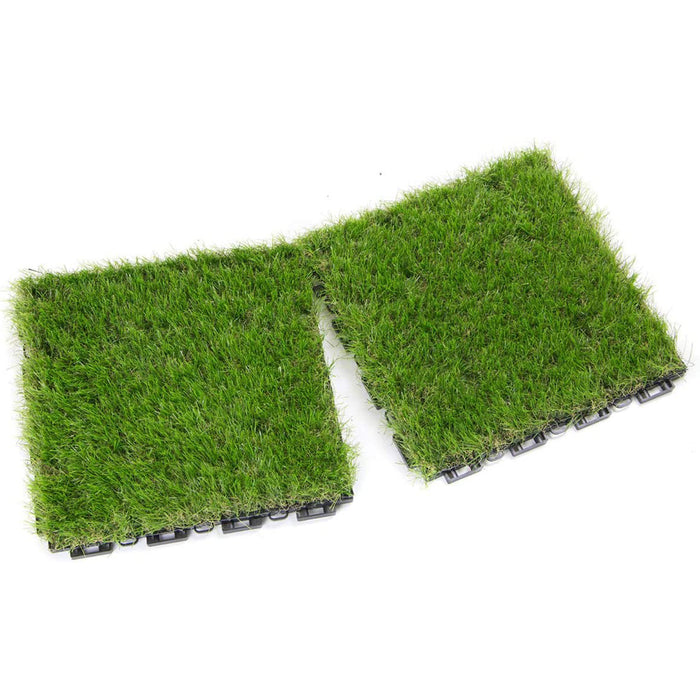 PRATO SINTETICO A MATTONELLE 30x30cm ALTEZZA 30mm 9 PEZZI ERBA FINTA INFINITY 4F