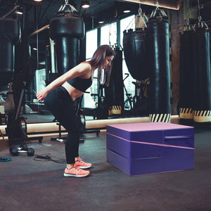 Materassino Ginnastica Inclinato, Tappetino Inclinato a Forma di Cuneo con Maniglia, Tappetino Ginnastica Pieghevole per Allenamenti a Casa Aerobica Fitness Palestra