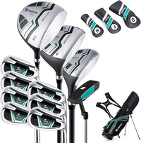 Set Completo di Mazze da Golf per Uomo, Include Driver 1 da 460CC, Fairway 3, Ibrido 5, Ferri 5, 6, 7, 8, 9, P e S, Putter e Borsa Portatile Leggera, Destrorso
