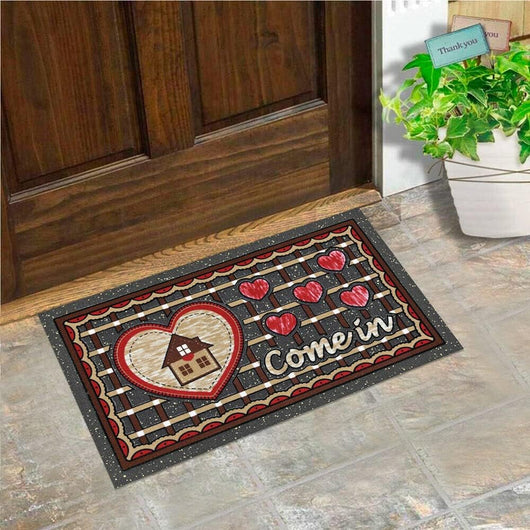 Zerbino Ingresso Gomma Moderno Interno Esterno Asciugapassi Antiscivolo Made In Italy Dis.E