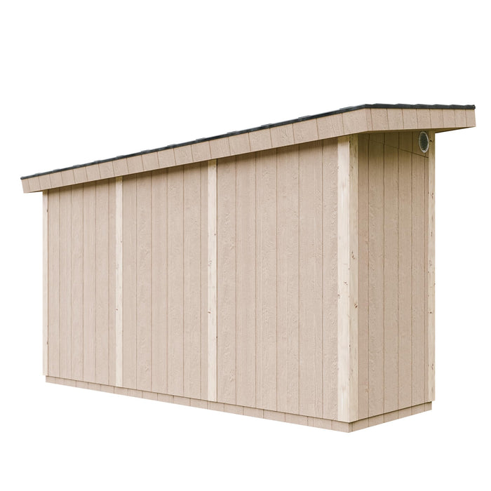 Casetta da Giardino di QUALITÃ€ PREMIUM 4,3mq-L161xW411cm - TIMBELA M902-TERRA BROWN